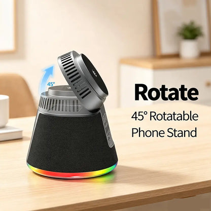 Gizmogy C67 Qi2.2 25W 5-in-1 Wireless Charger With Cooling Fan Smart Speaker