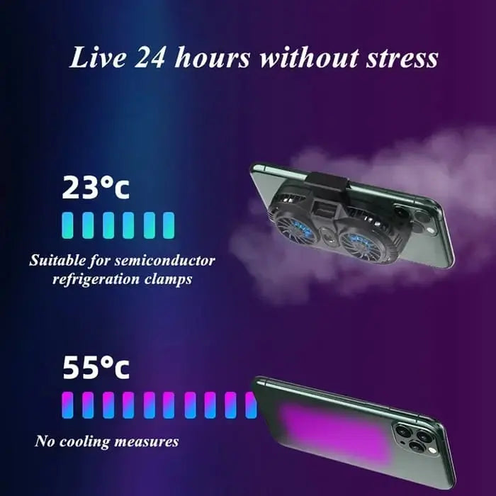 AH102 Dual Fan Phone Cooler cooling