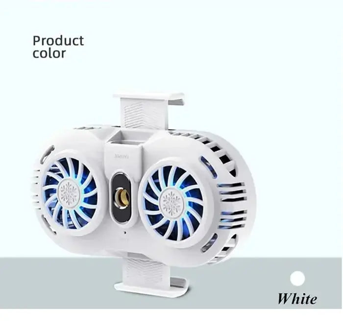 AH102 Dual Fan Phone Cooler white