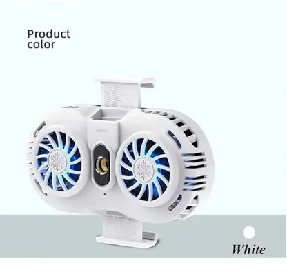 AH102 Dual Fan Phone Cooler white