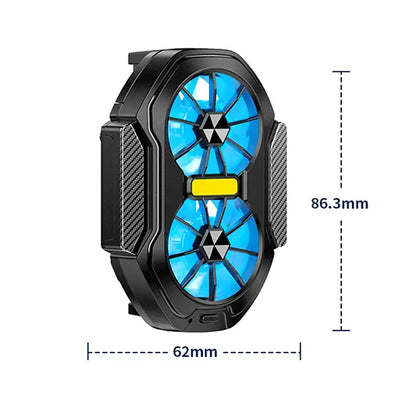 FS01 Dual Fan Phone Cooler size