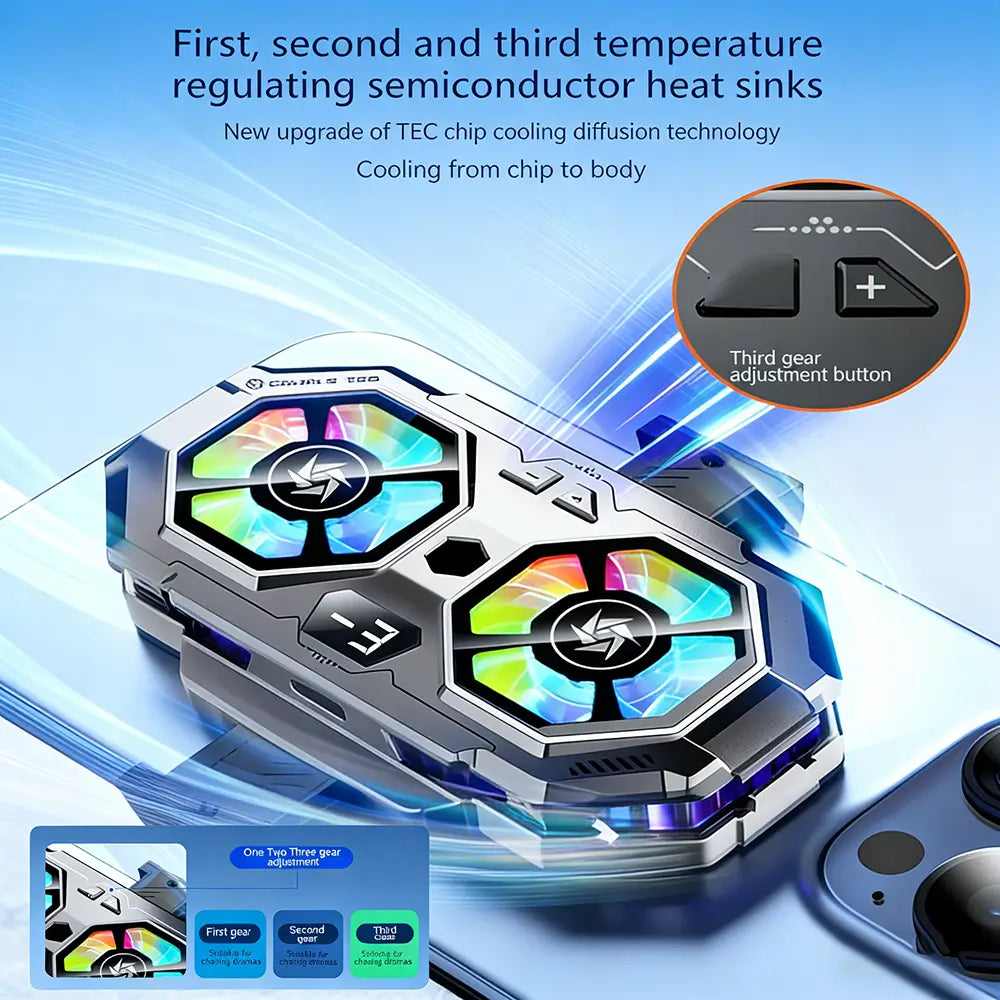 SL22 Dual Fan Phone Cooler buttons