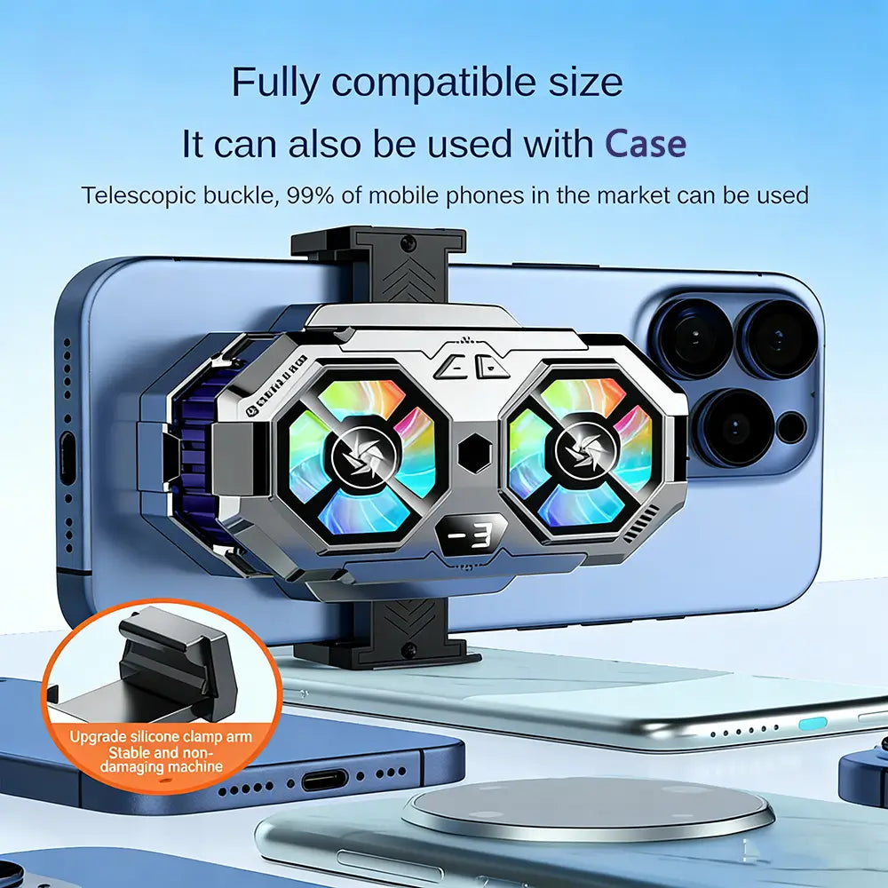 SL22 Dual Fan Phone Cooler with clips