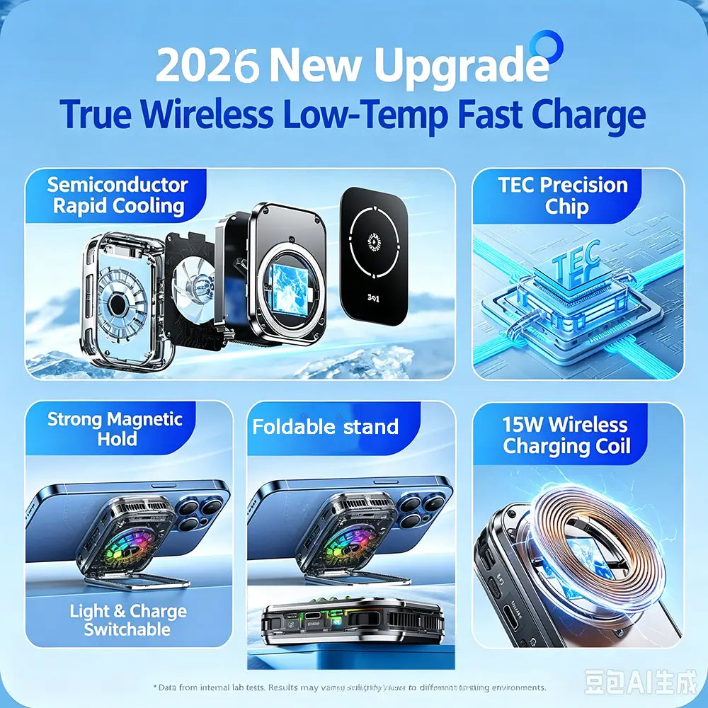 GIZMOGY TH05 Magnetic Phone Cooler with Wireless Charging