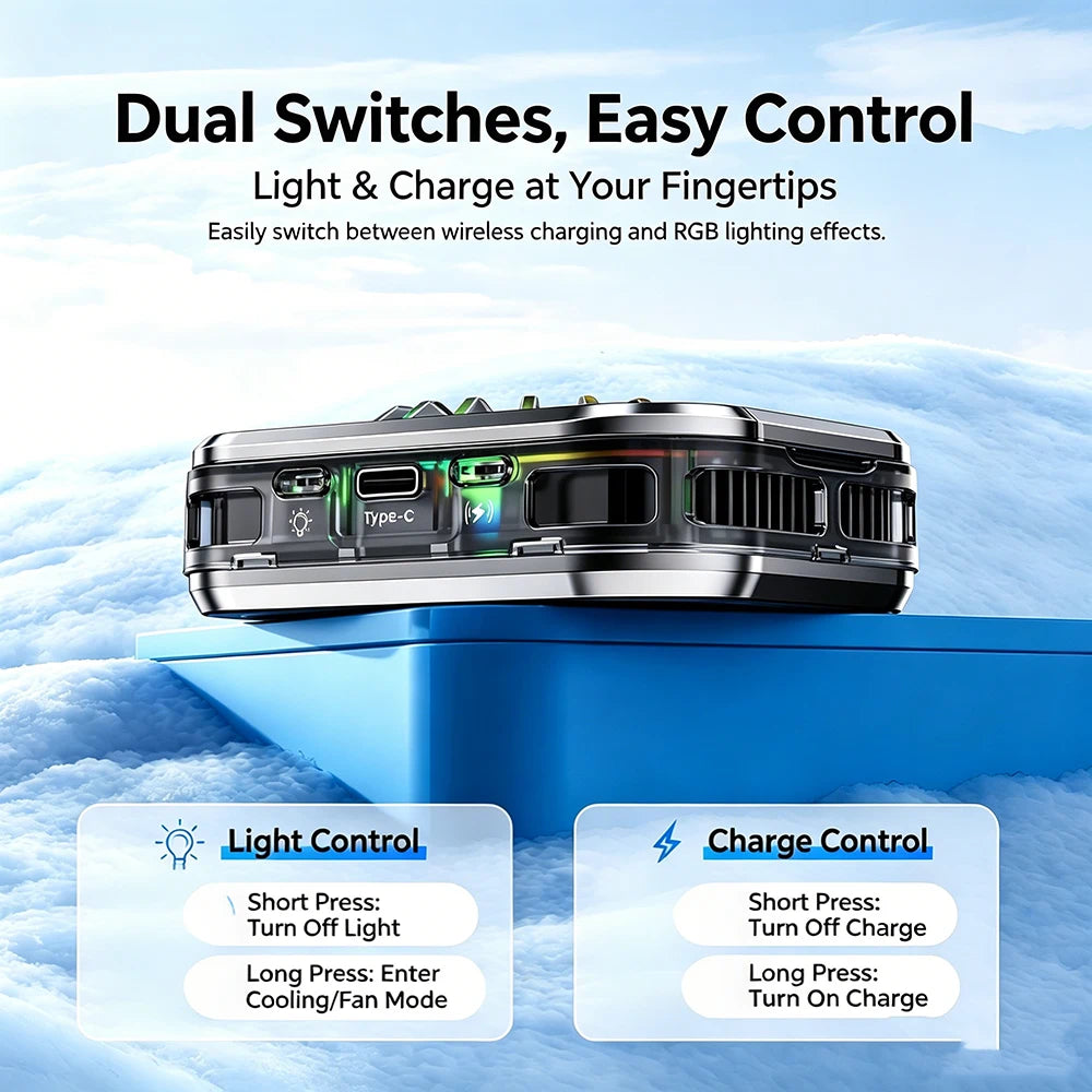 TH05 Magnetic Phone Cooler with Wireless Charging