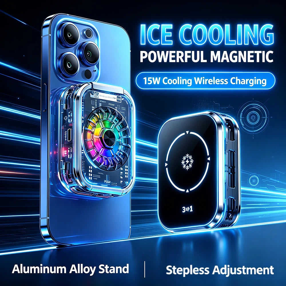 TH05 Magnetic Phone Cooler with Wireless Charging
