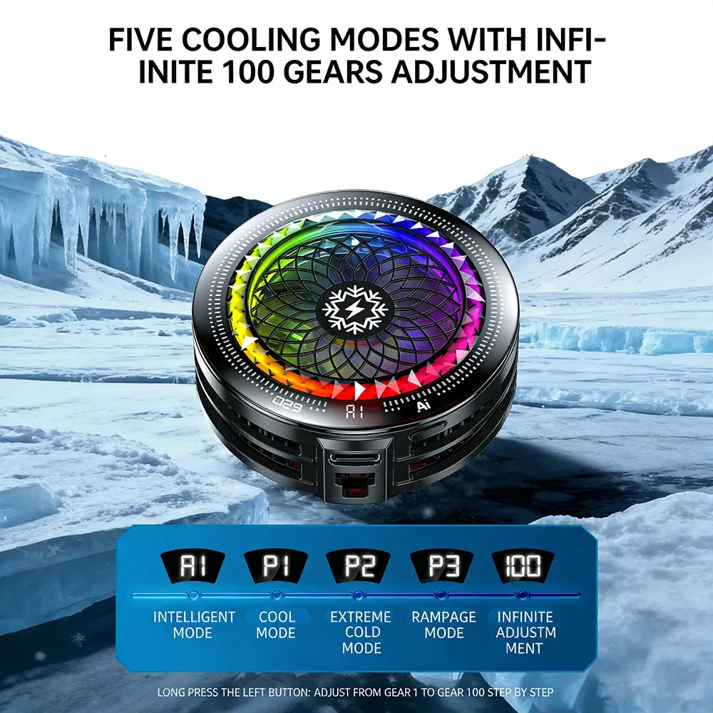 TH29AI Pro Magnetic Phone Cooler cooling modes